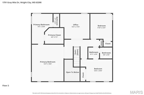 Floorplan - 1791 Gray Mist Dr, Wright City, MO 63390 photo 2 of 2
