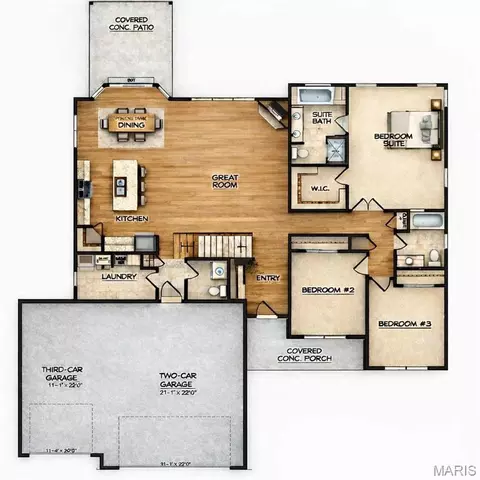 Floorplan - 6821 Timberstone Dr, O'fallon, IL 62269 photo 1 of 2