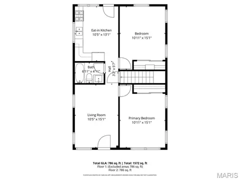 Floorplan - 3953 Eiler St, Saint Louis, MO 63116 photo 2 of 3