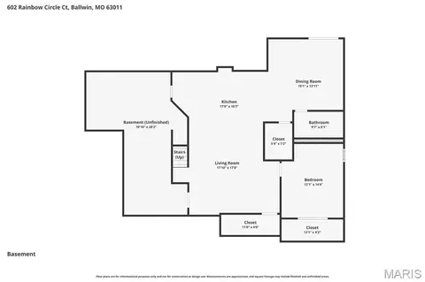 Floorplan - 602 Rainbow Circle Ct, Ballwin, MO 63011 photo 2 of 3