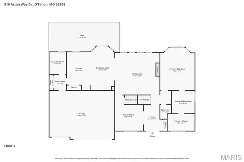 Floorplan - 816 Aston Way Dr, O'fallon, MO 63368 photo 1 of 4