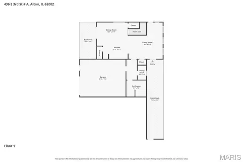 Floorplan - 436 E 3rd St #A, Alton, IL 62002 photo 4 of 4