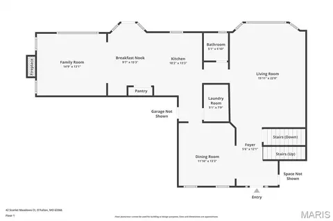Floorplan - 42 Scarlet Meadows Ct, O'fallon, MO 63366 photo 1 of 3