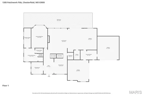 Floorplan - 1205 Patchwork Flds, Chesterfield, MO 63005 photo 1 of 3