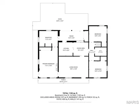 Floorplan - 7461 Castro Dr, Ferguson, MO 63135 photo 2 of 3