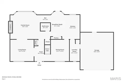 Floorplan - 406 Winter Wind Dr, O'fallon, MO 63366 photo 1 of 2