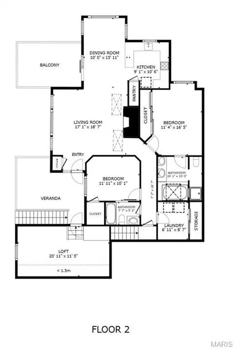 Floorplan - 1002 Hemingway Ln #H, Weldon Spring, MO 63304 photo 1 of 3