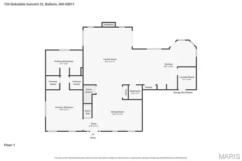 Floorplan - 724 Oaksdale Summit Ct, Wildwood, MO 63011 photo 1 of 2