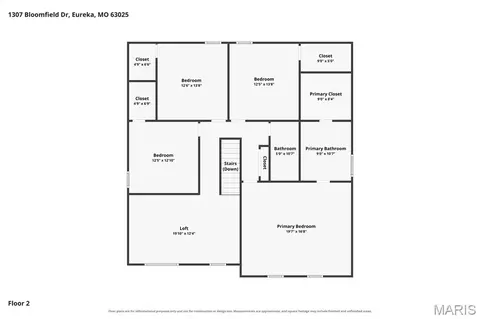 Floorplan - 1307 Bloomfield Dr, Eureka, MO 63025 photo 2 of 4
