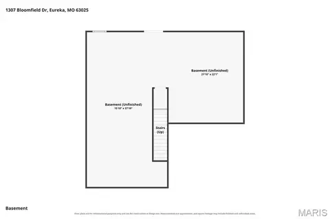 Floorplan - 1307 Bloomfield Dr, Eureka, MO 63025 photo 3 of 4