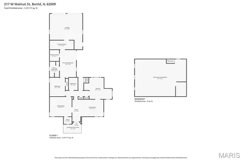 Floorplan - 217 W Walnut St, Benld, IL 62009 photo 1 of 2