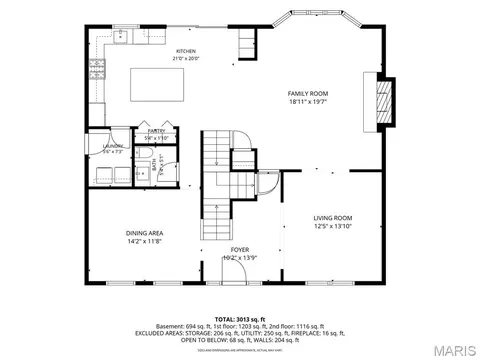 Floorplan - 2535 Barrett Springs Dr, Ballwin, MO 63021 photo 2 of 4