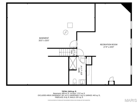 Floorplan - 847 Palm Bay Dr, Ellisville, MO 63021 photo 2 of 3