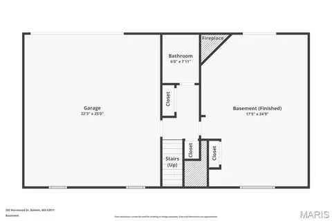Floorplan - 205 Morewood Dr, Manchester, MO 63011 photo 2 of 3