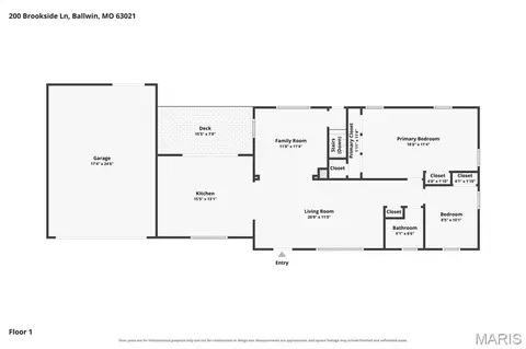 Floorplan - 200 Brookside Ln, Ballwin, MO 63021 photo 1 of 3