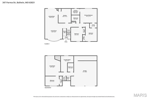 Floorplan - 347 Parma Dr, Ballwin, MO 63021 photo 3 of 3
