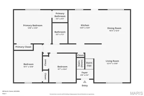 Floorplan - 809 Ron Dr, Fenton, MO 63026 photo 1 of 2