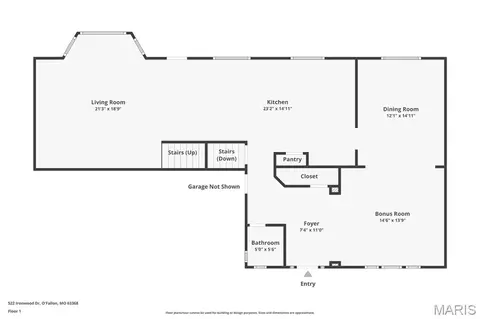 Floorplan - 522 Ironwood Dr, O'fallon, MO 63368 photo 1 of 4
