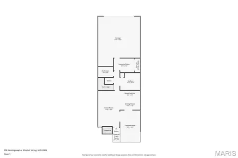 Floorplan - 226 Hemingway Ln #C, Weldon Spring, MO 63304 photo 1 of 3