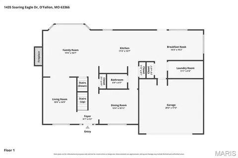 Floorplan - 1435 Soaring Eagle Dr, O'fallon, MO 63366 photo 1 of 4