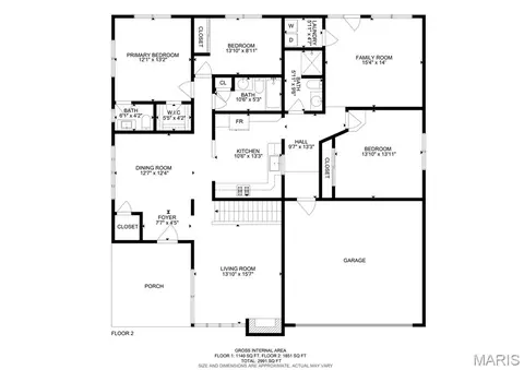 Floorplan - 10530 Twilight Dr, Sappington, MO 63128 photo 2 of 3
