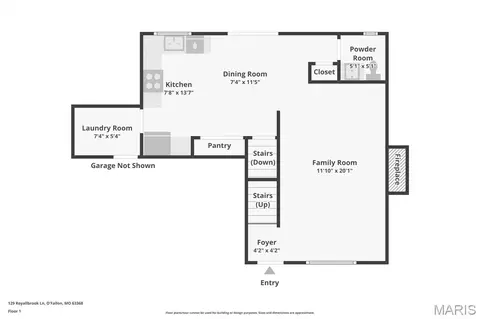 Floorplan - 129 Royallbrook Ln, O'fallon, MO 63368 photo 1 of 2