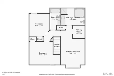 Floorplan - 129 Royallbrook Ln, O'fallon, MO 63368 photo 2 of 2