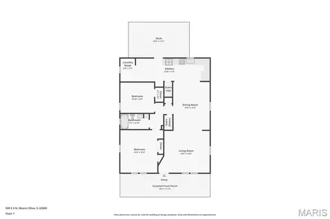 Floorplan - 509 E 4th North St, Mount Olive, IL 62069 photo 1 of 4