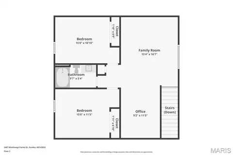 Floorplan - 2487 Windswept Farms Dr, Eureka, MO 63025 photo 2 of 2