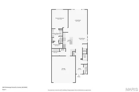 Floorplan - 2487 Windswept Farms Dr, Eureka, MO 63025 photo 1 of 2