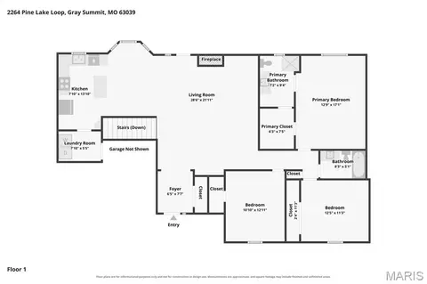 Floorplan - 2264 Pine Lake Loop, Gray Summit, MO 63039 photo 1 of 3