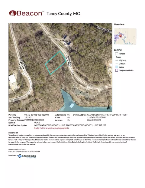 lot205 Lake Taneycomo Woods, Branson, MO 65616