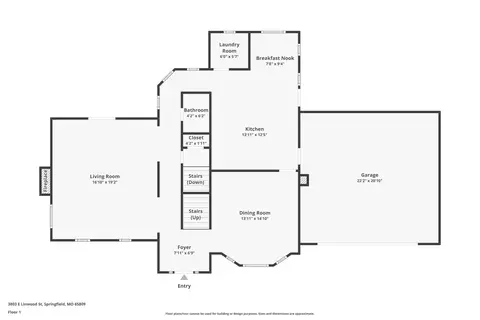 Floorplan - 3803 E Linwood St, Springfield, MO 65809 photo 1 of 4