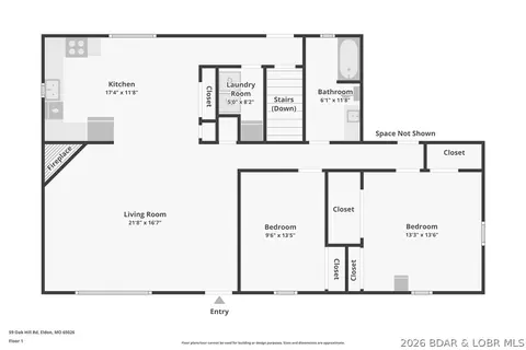 Floorplan - 59 Oak Hill Rd, Eldon, MO 65026 photo 1 of 1