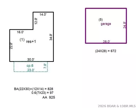 Floorplan - 407 S Oak St, Versailles, MO 65084 photo 1 of 1