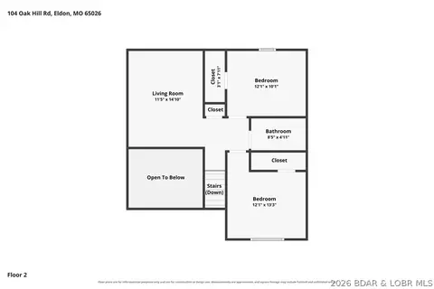 Floorplan - 104 Oak Hill Rd, Eldon, MO 65026 photo 1 of 4