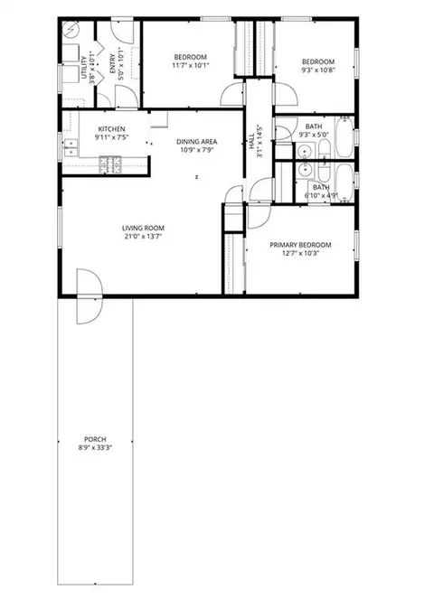 Floorplan - 110 Lambda St, Belle Chasse, LA 70037 photo 2 of 2