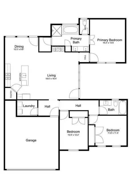 Floorplan - 413 Tiger Ave, Covington, LA 70433 photo 1 of 1