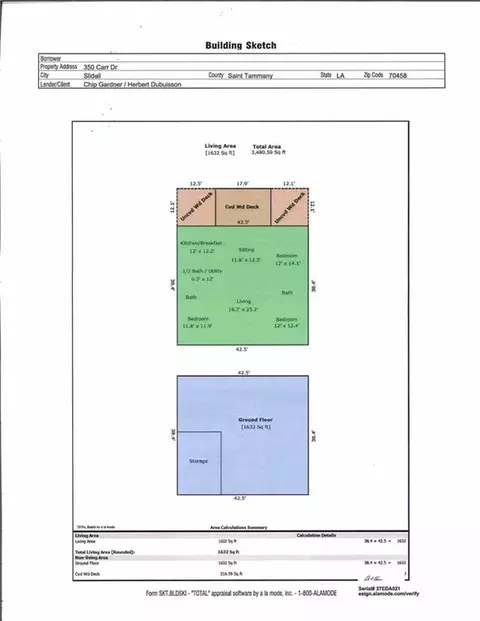 Floorplan - 350 Carr Dr, Slidell, LA 70458 photo 1 of 1