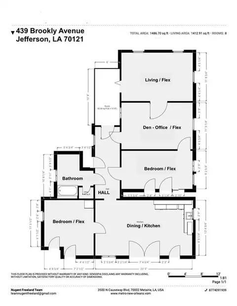 Floorplan - 439 Brooklyn Ave, Jefferson, LA 70121 photo 1 of 1