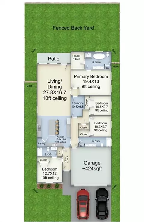 Floorplan - 12340 Parma Cir, Covington, LA 70435 photo 1 of 1