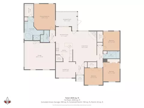 Floorplan - 428 Willowdale Blvd, Luling, LA 70070 photo 1 of 1