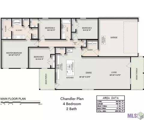 Floorplan - 14741 Carroll Ave, Walker, LA 70785 photo 1 of 1