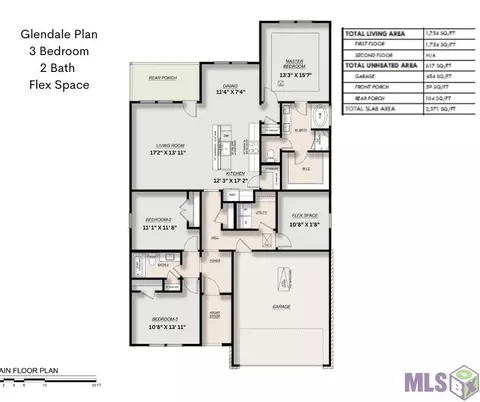Floorplan - 14681 Carroll Ave, Walker, LA 70785 photo 1 of 1