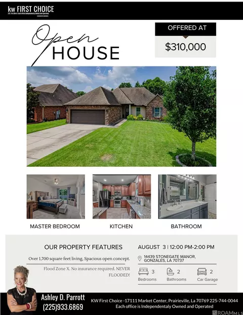 14439 Stonegate Manor Dr, Gonzales, LA 70737