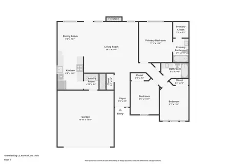 Floorplan - 1609 Blessing Ct, Norman, OK 73071 photo 1 of 1