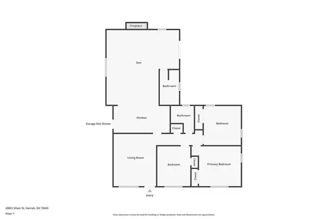 Floorplan - 20851 Silver St, Harrah, OK 73045 photo 1 of 1
