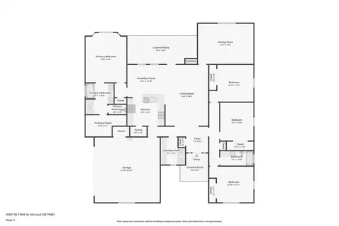 Floorplan - 20301 SE 119th St, Mcloud, OK 74851 photo 1 of 1