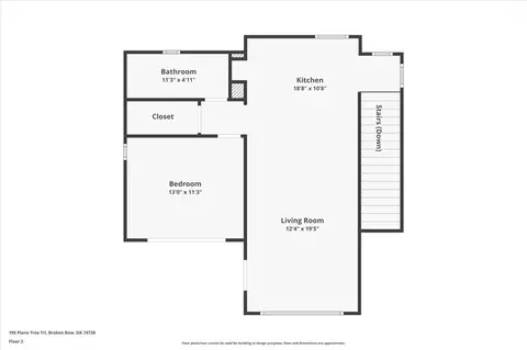 Floorplan - 195 Plane Tree Trl, Broken Bow, OK 74728 photo 3 of 3
