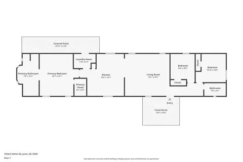 Floorplan - 15524 E Hefner Rd, Jones, OK 73049 photo 1 of 1